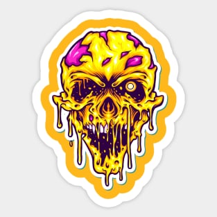 Yellow Skull Sticker